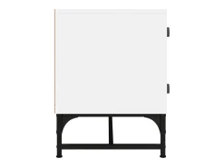 Mueble de TV con puertas de vidrio blanco 102x37x50 cm