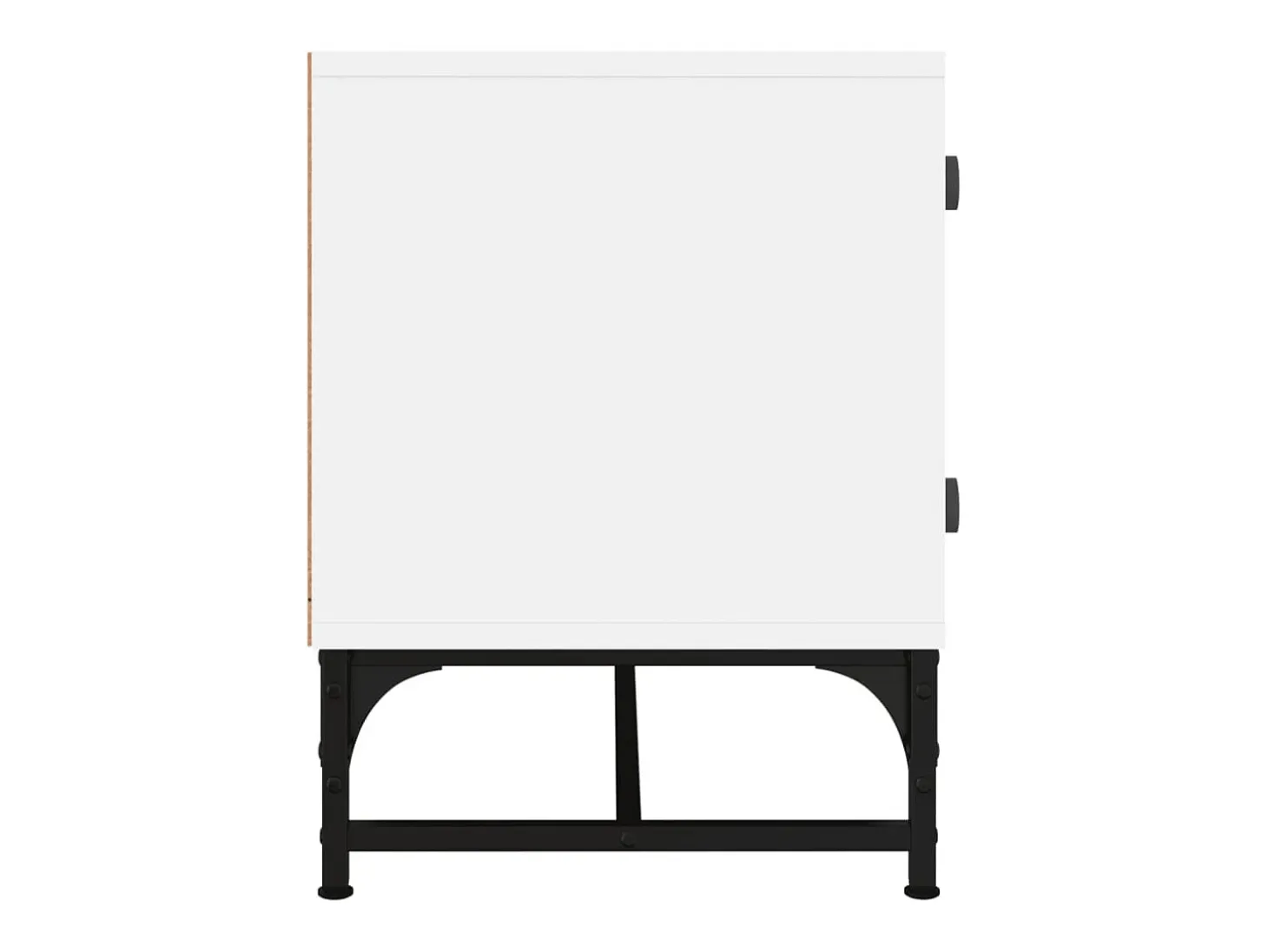 Mueble de TV con puertas de vidrio blanco 102x37x50 cm