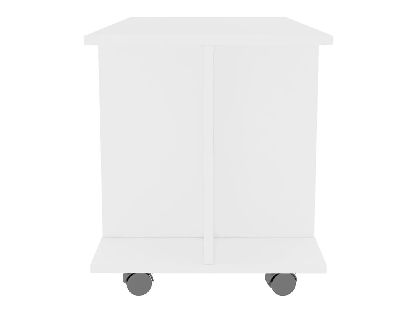 Mueble de TV con ruedas madera contrachapada blanco 80x40x40 cm