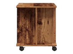 Mueble de TV con ruedas madera ingeniería envejecida 80x40x45cm