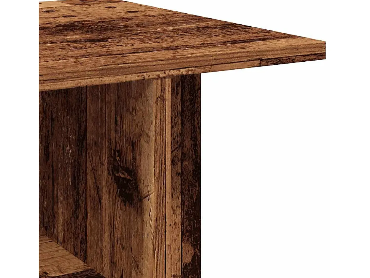 Mueble de TV con ruedas madera ingeniería envejecida 80x40x45cm