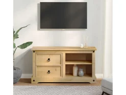 Mueble de TV Corona madera maciza de pino 100x40x52 cm ES824352