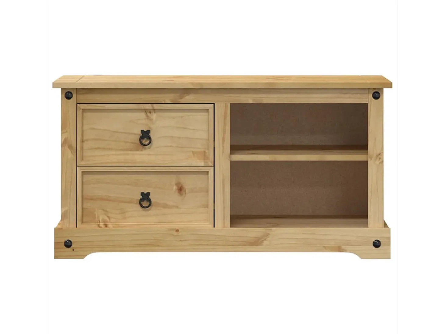 Mueble de TV Corona madera maciza de pino 100x40x52 cm ES824352