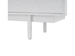 Mueble de TV de 200 cm, mueble de TV blanco con 2 puertas y 2 cajones, estilo moderno, para salón y oficina