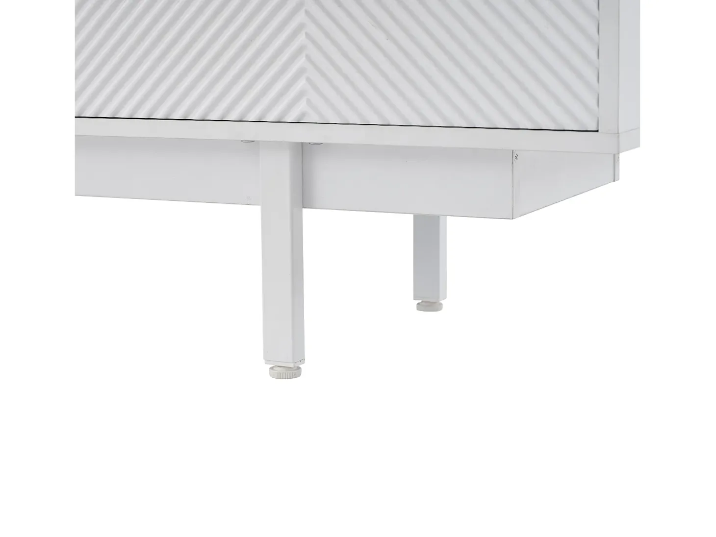 Mueble de TV de 200 cm, mueble de TV blanco con 2 puertas y 2 cajones, estilo moderno, para salón y oficina