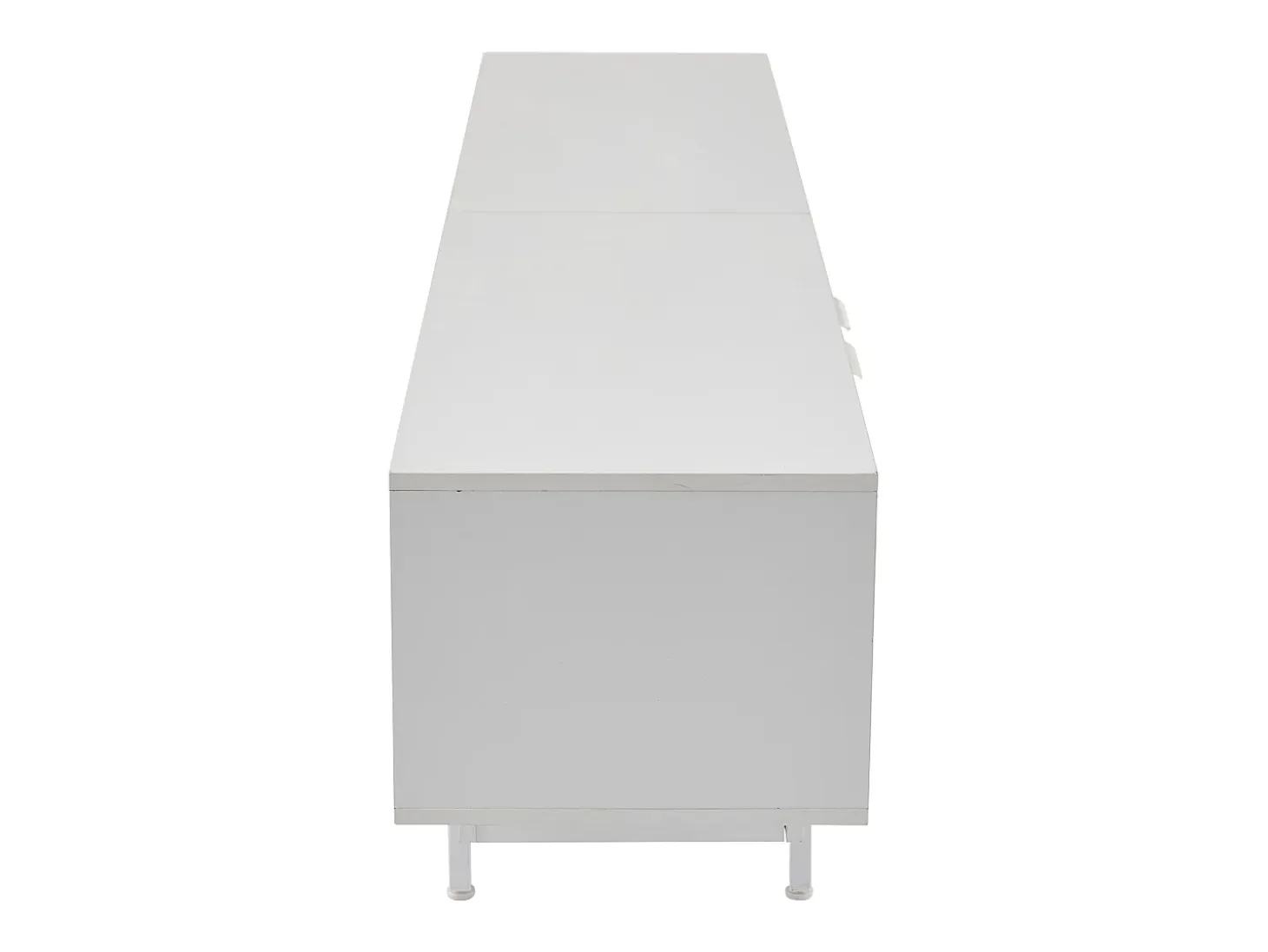 Mueble de TV de 200 cm, mueble de TV blanco con 2 puertas y 2 cajones, estilo moderno, para salón y oficina