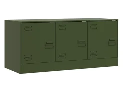 Mueble de TV de acero verde oliva 99x39x44 cm ES766027
