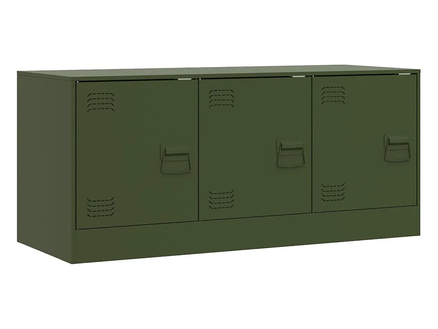 Mueble de TV de acero verde oliva 99x39x44 cm ES766027