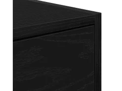 Mueble de TV de madera de roble negro 80x31x25,5 cm
