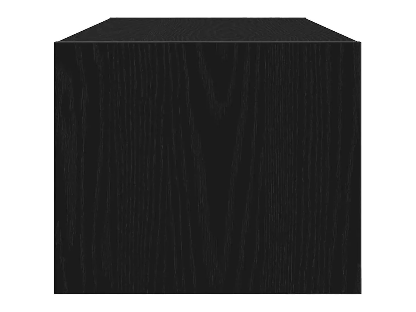 Mueble de TV de madera de roble negro 80x31x25,5 cm