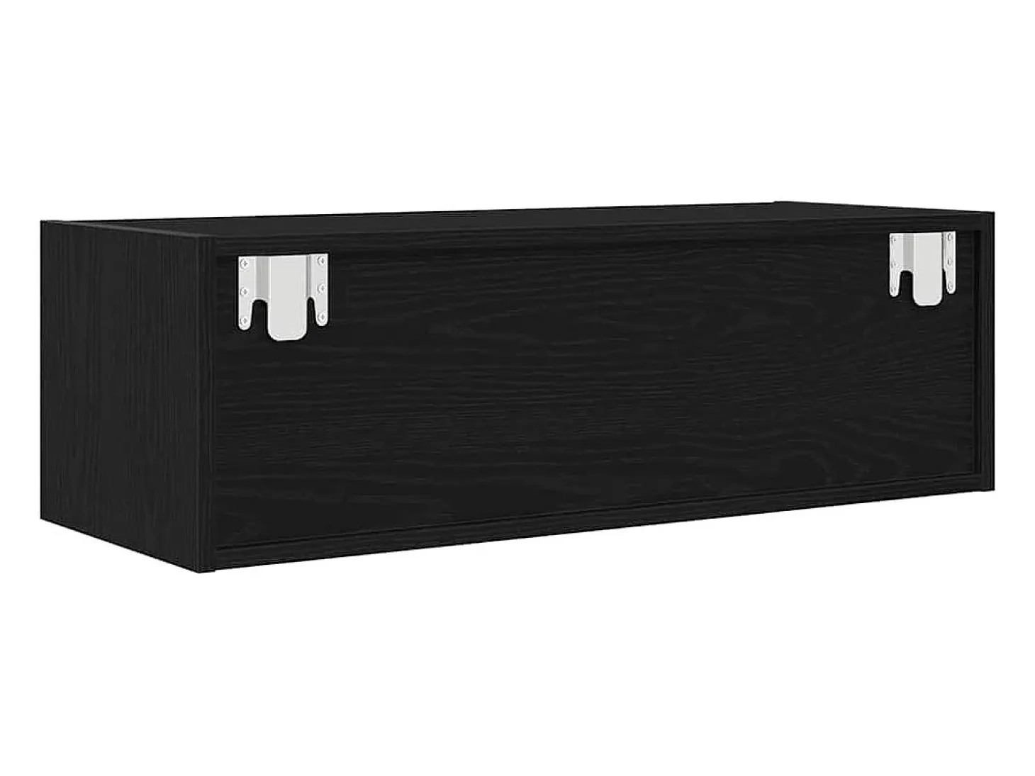 Mueble de TV de madera de roble negro 80x31x25,5 cm