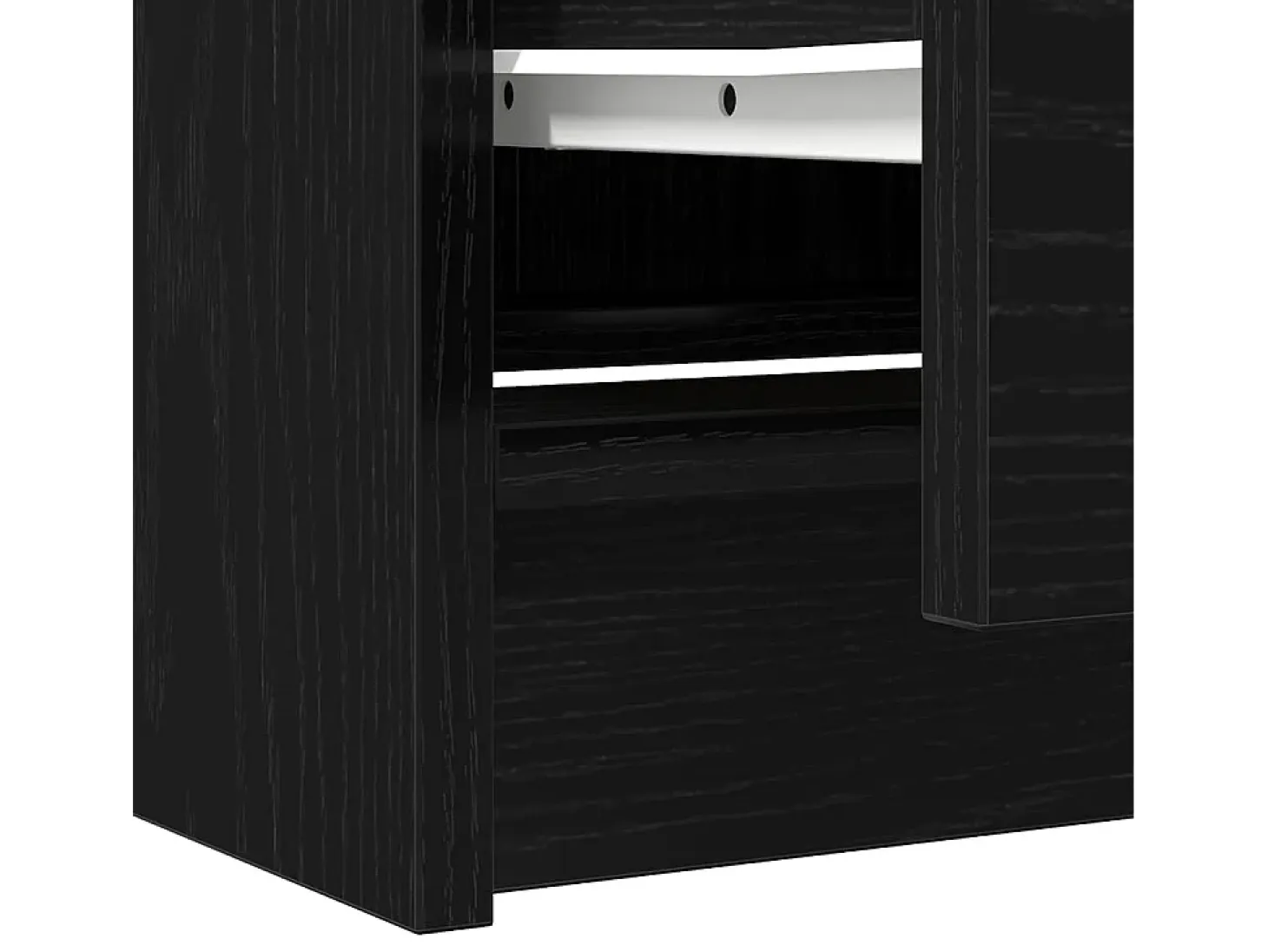 Mueble de TV de madera de ingeniería negro 40x35x54 cm
