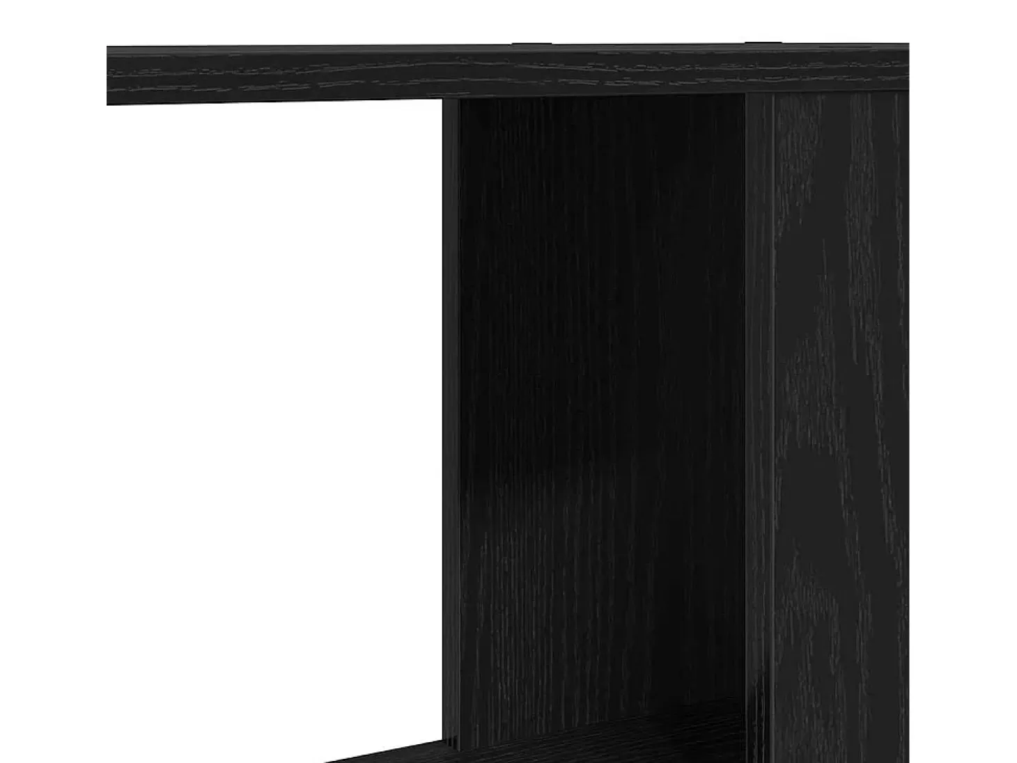 Mueble de TV de madera de roble negro 60x24x32 cm