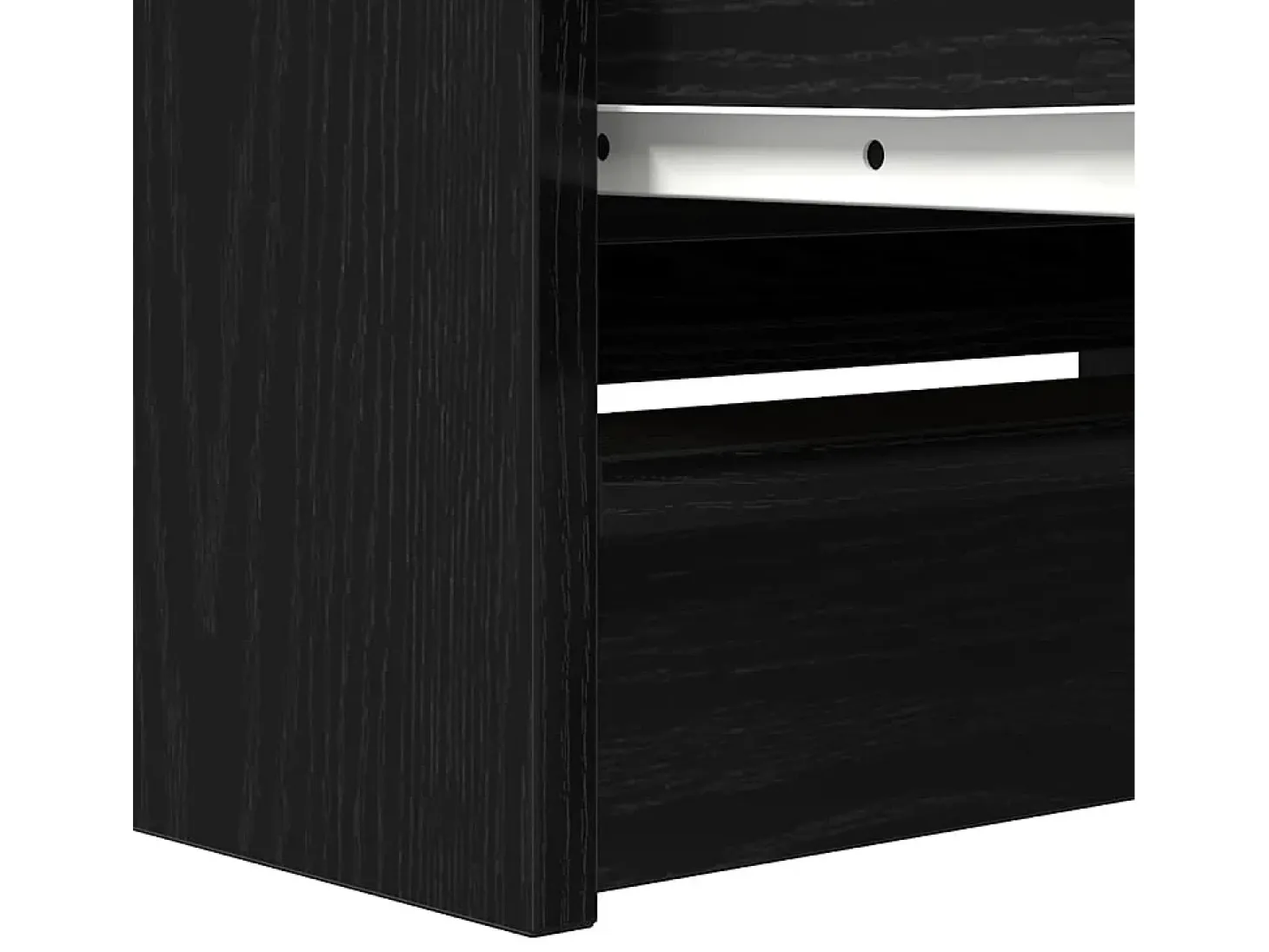 Mueble de TV de madera de ingeniería negro 80x35x54 cm
