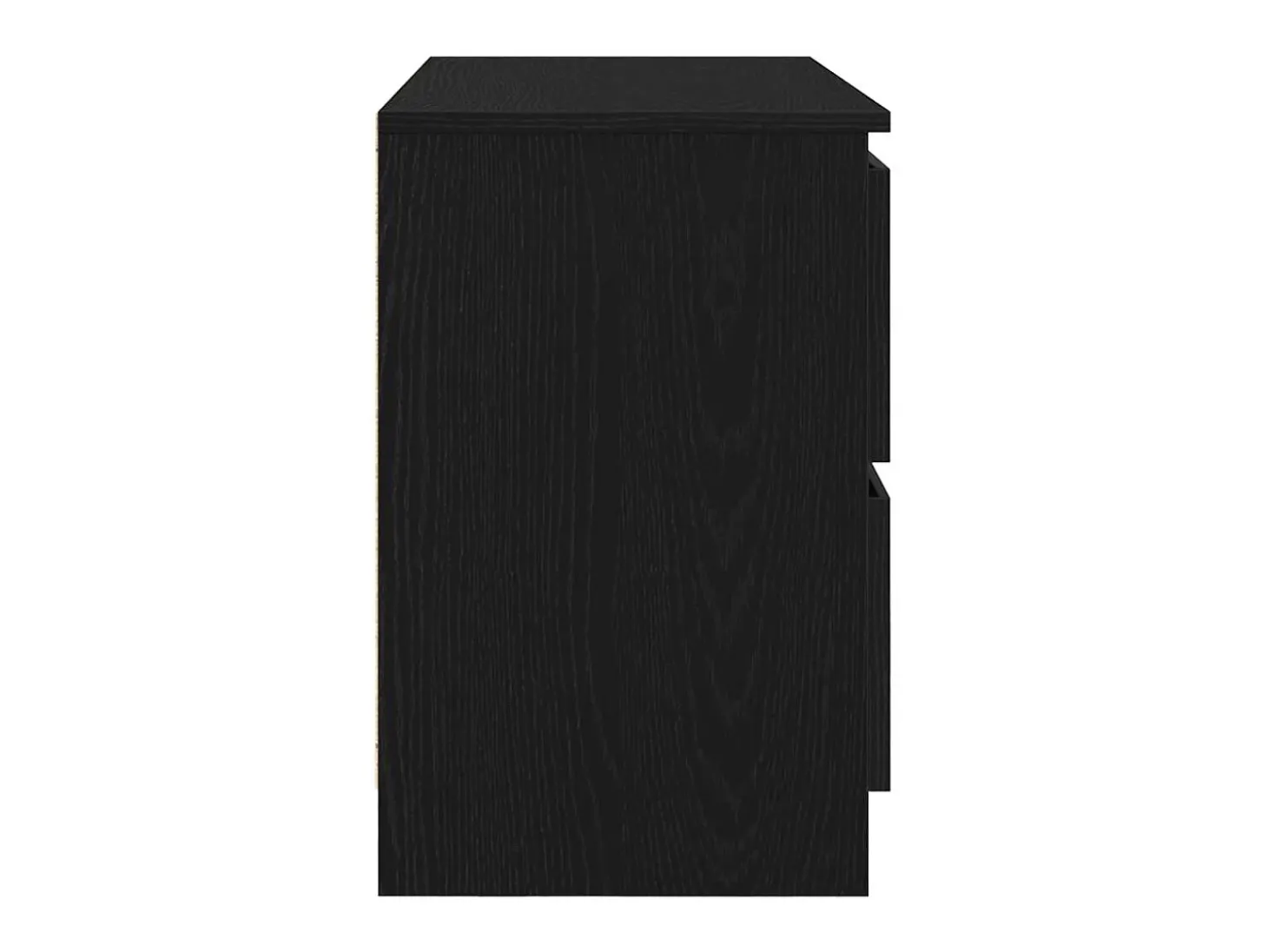 Mueble de TV de madera de ingeniería negro 80x35x54 cm