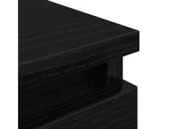 Mueble de TV de madera de ingeniería negro 80x35x54 cm