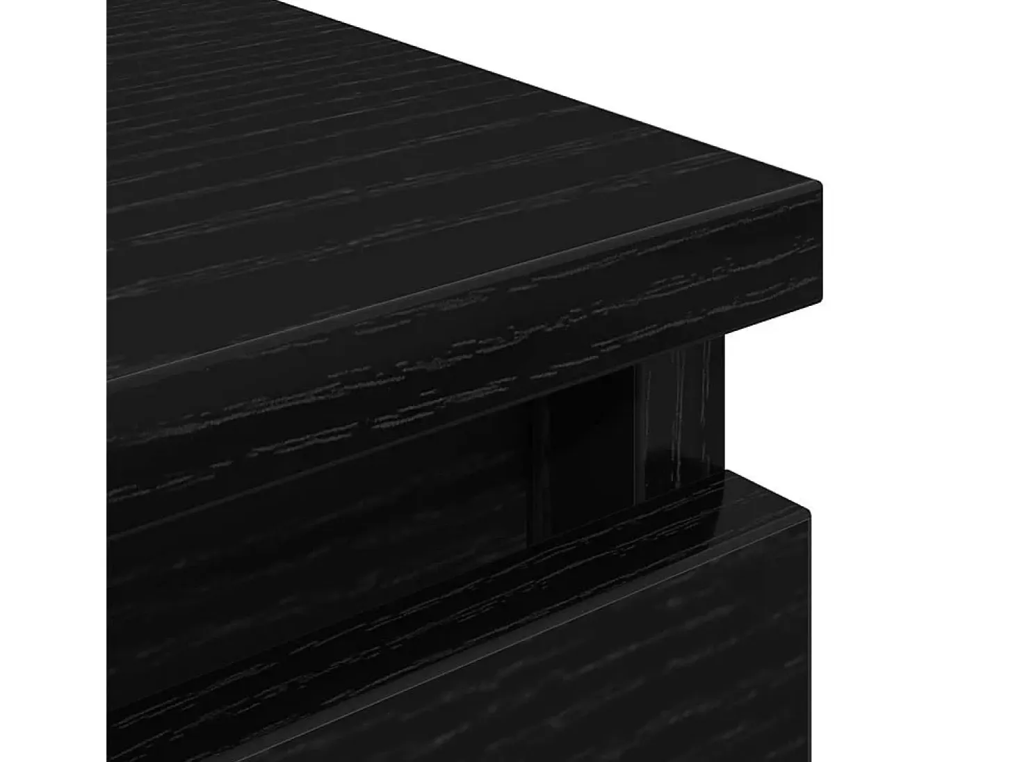 Mueble de TV de madera de ingeniería negro 80x35x54 cm