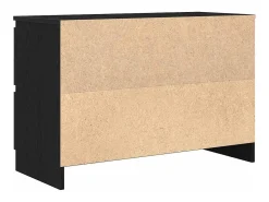 Mueble de TV de madera de ingeniería negro 80x35x54 cm