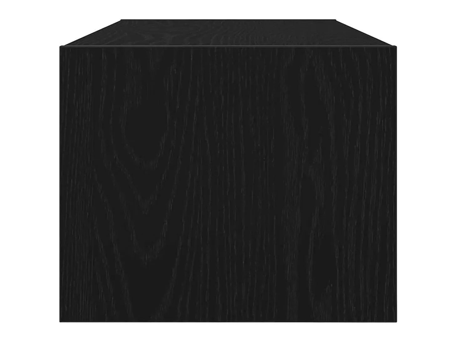 Mueble de TV de madera de roble negro 80x31x25,5 cm