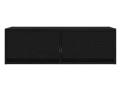 Mueble de TV de madera de roble negro 80x31x25,5 cm