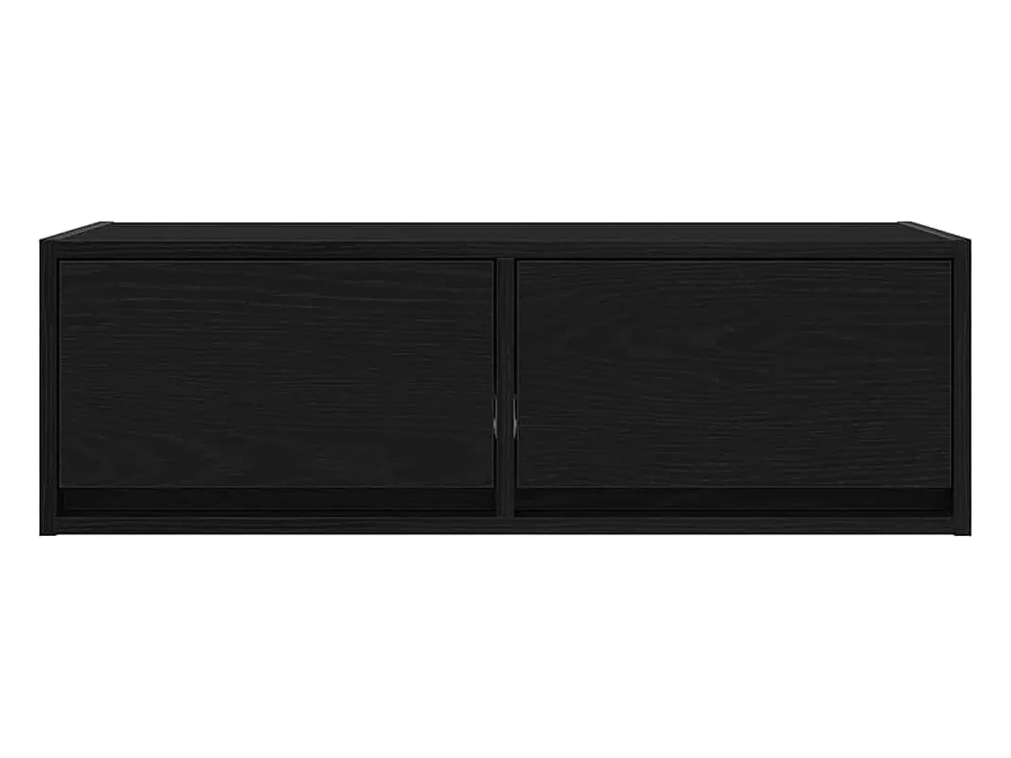 Mueble de TV de madera de roble negro 80x31x25,5 cm
