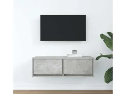 Mueble de TV de madera de ingeniería gris hormigón 80x31x25,5cm