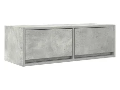 Mueble de TV de madera de ingeniería gris hormigón 80x31x25,5cm