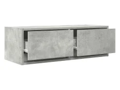 Mueble de TV de madera de ingeniería gris hormigón 80x31x25,5cm