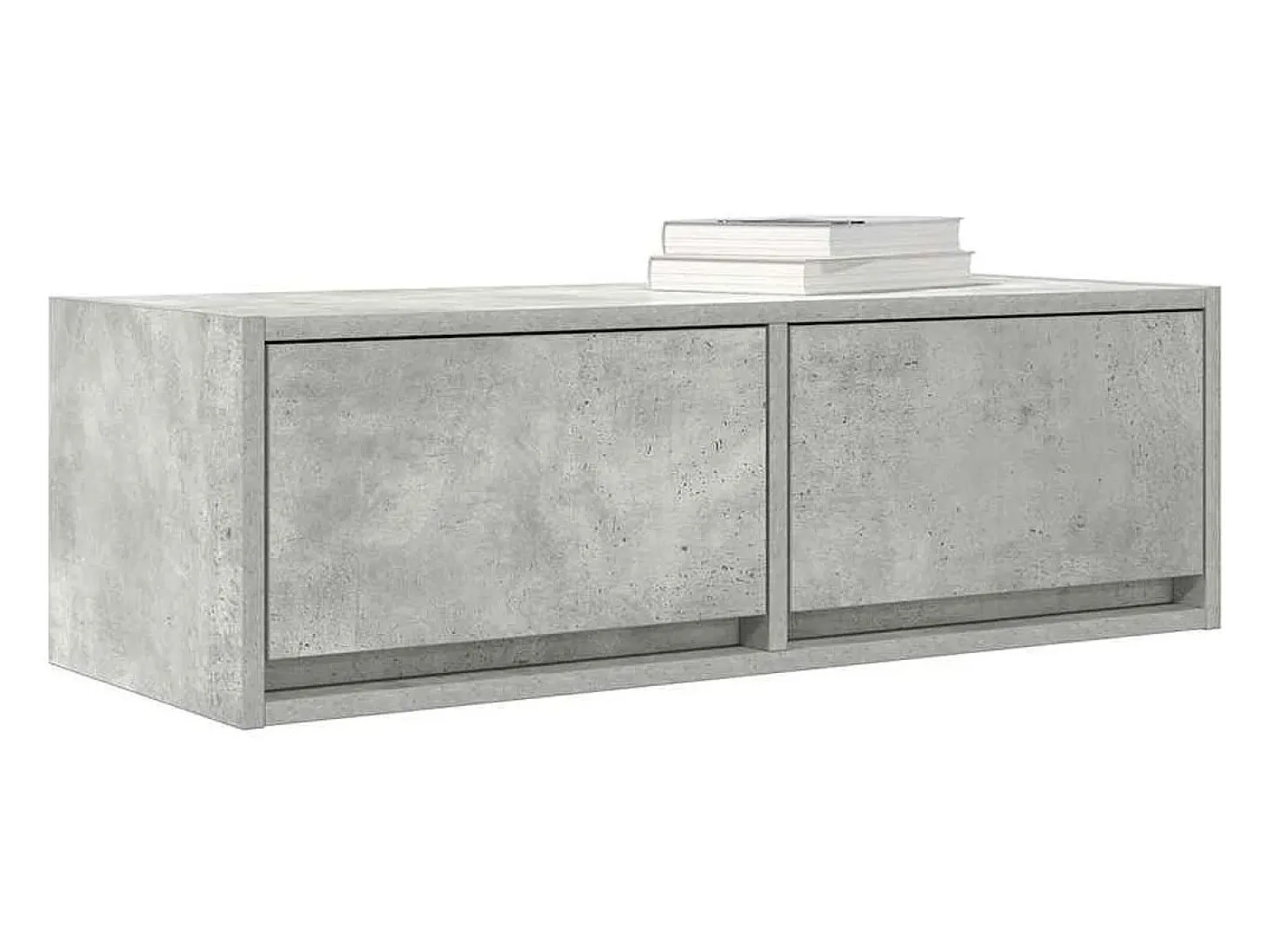 Mueble de TV de madera de ingeniería gris hormigón 80x31x25,5cm