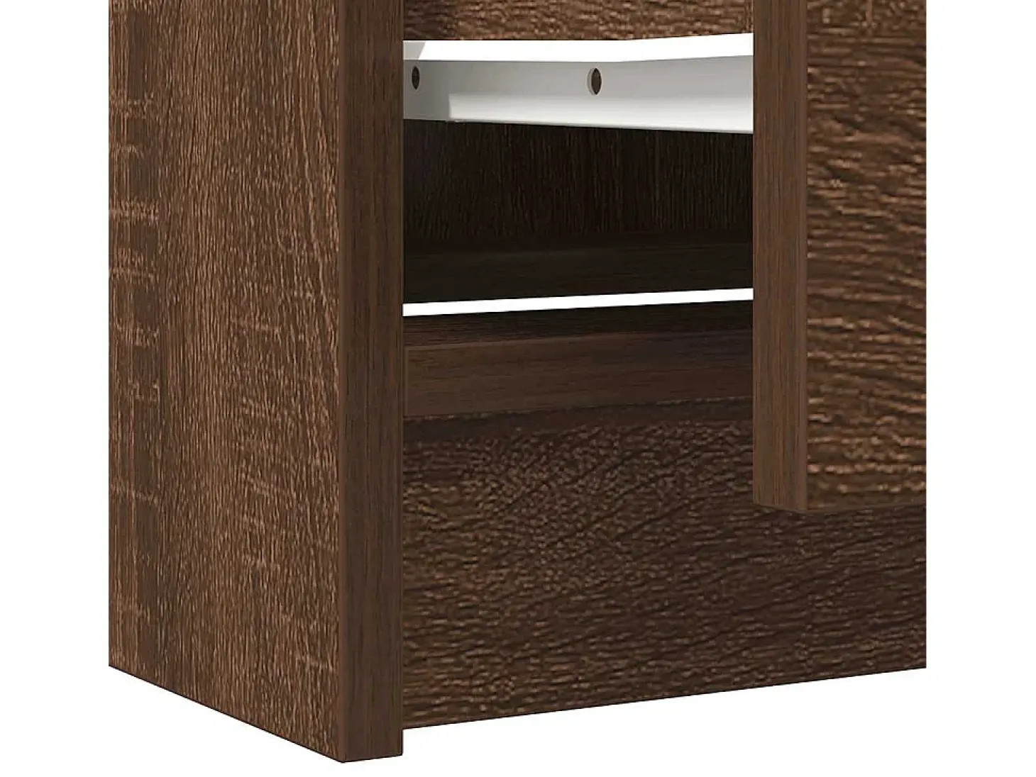 Mueble de TV de madera de roble marrón 40x35x54 cm