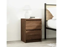 Mueble de TV de madera de roble marrón 40x35x54 cm