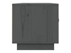 Mueble de TV de madera maciza de pino gris 80x34x35 cm