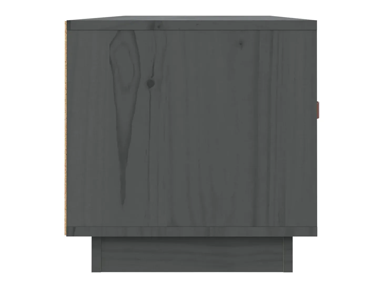 Mueble de TV de madera maciza de pino gris 80x34x35 cm