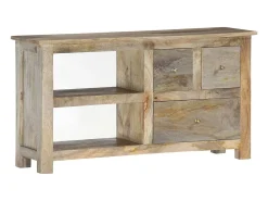 Mueble de TV de madera maciza de mango 100x30x55 cm