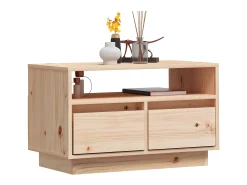 Mueble de TV de madera maciza de pino 60x35x37 cm