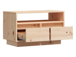 Mueble de TV de madera maciza de pino 60x35x37 cm