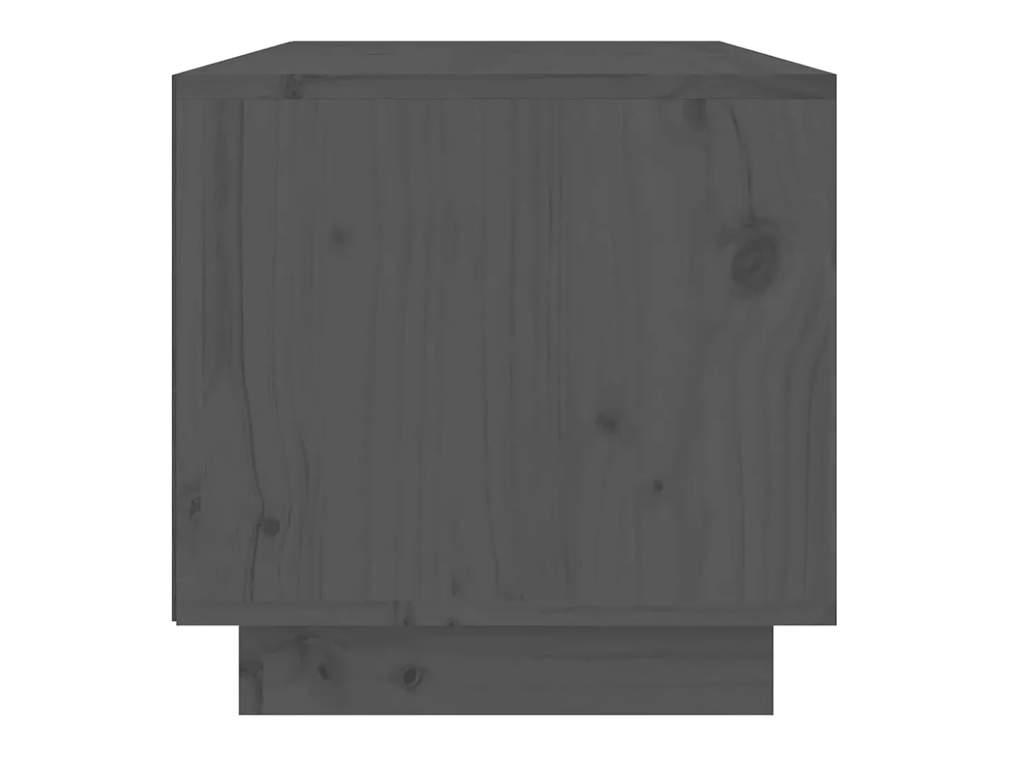 Mueble de TV de madera maciza de pino gris 60x35x35 cm