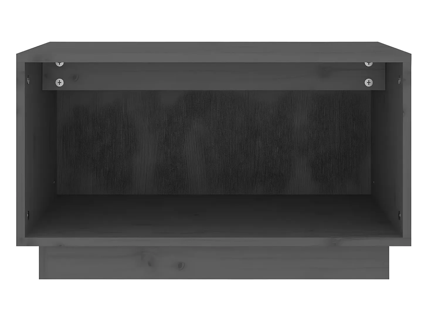 Mueble de TV de madera maciza de pino gris 60x35x35 cm