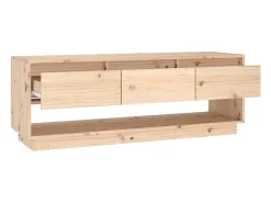 Mueble de TV de madera maciza de pino 110,5x34x40 cm