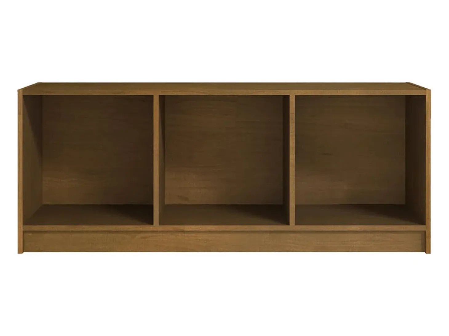 Mueble de TV de madera maciza pino marrón miel 104x33x41 cm