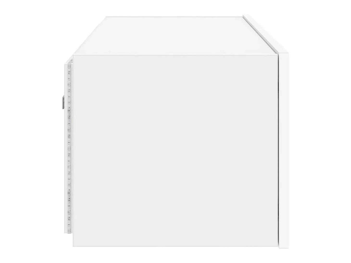 Mueble de TV de pared con luces LED blanco 80x35x31 cm