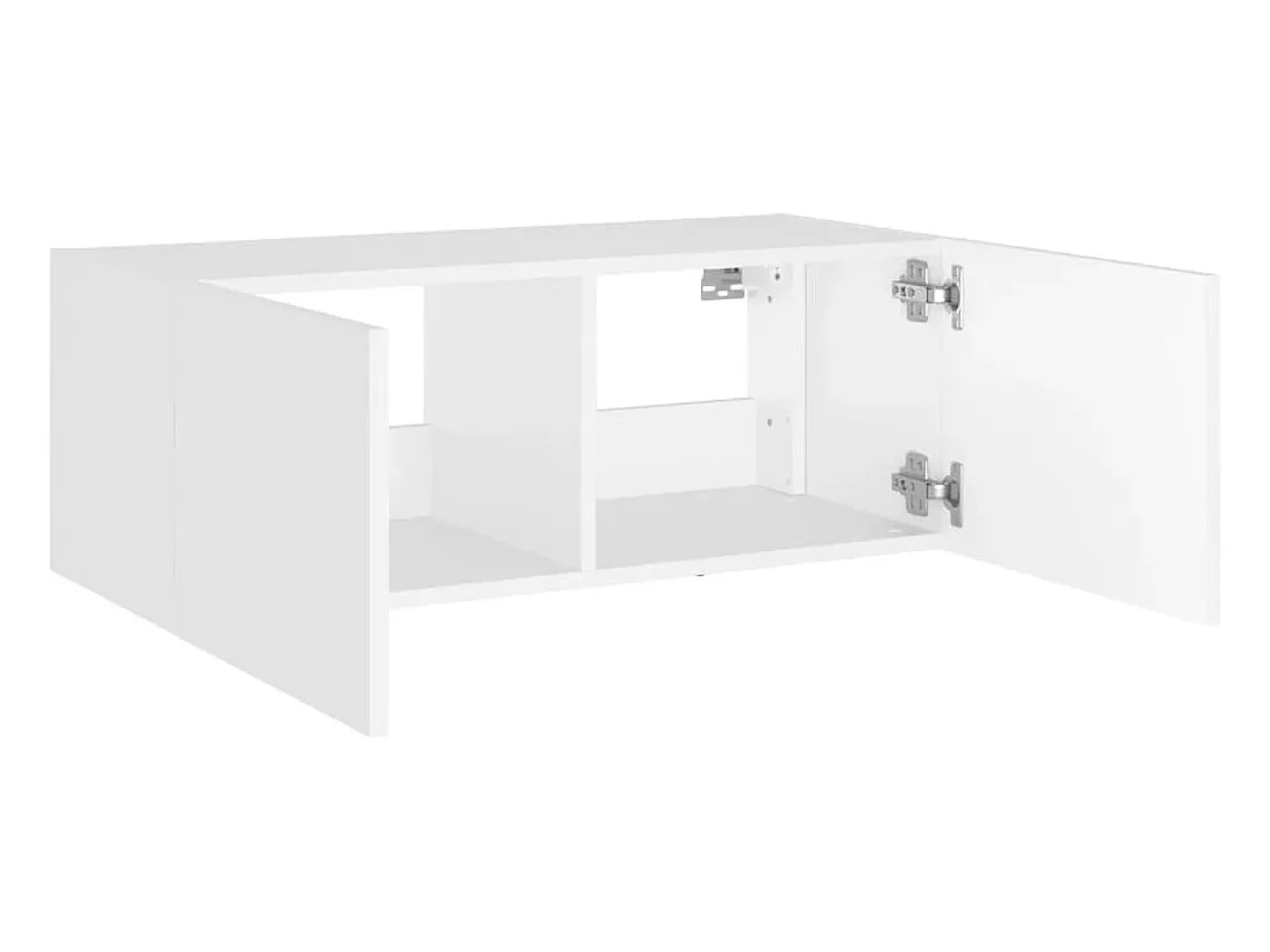 Mueble de TV de pared con luces LED blanco 80x35x31 cm