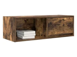 Mueble de TV de roble ahumado 80x31x25,5cm Madera de ingeniería