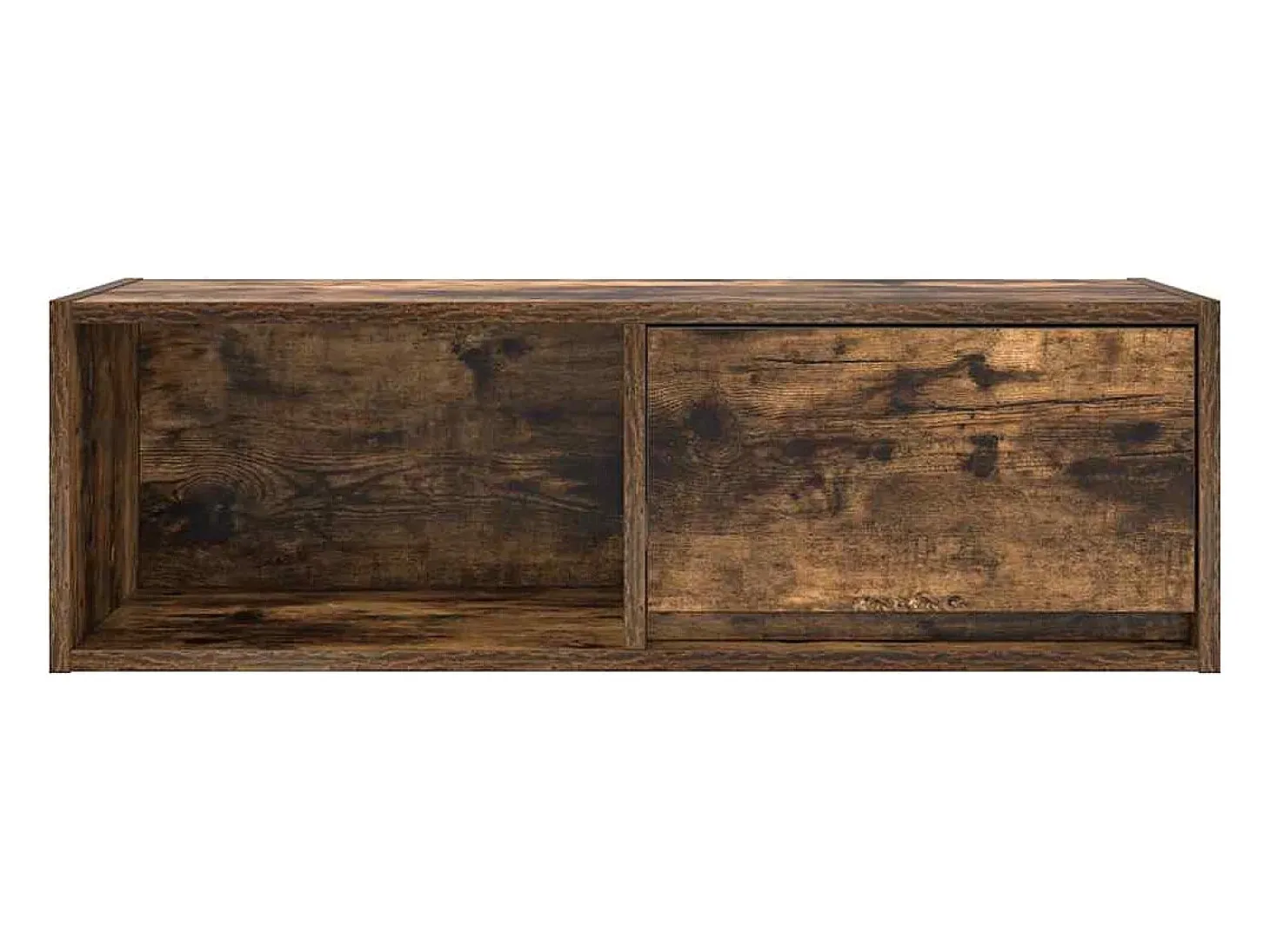 Mueble de TV de roble ahumado 80x31x25,5cm Madera de ingeniería