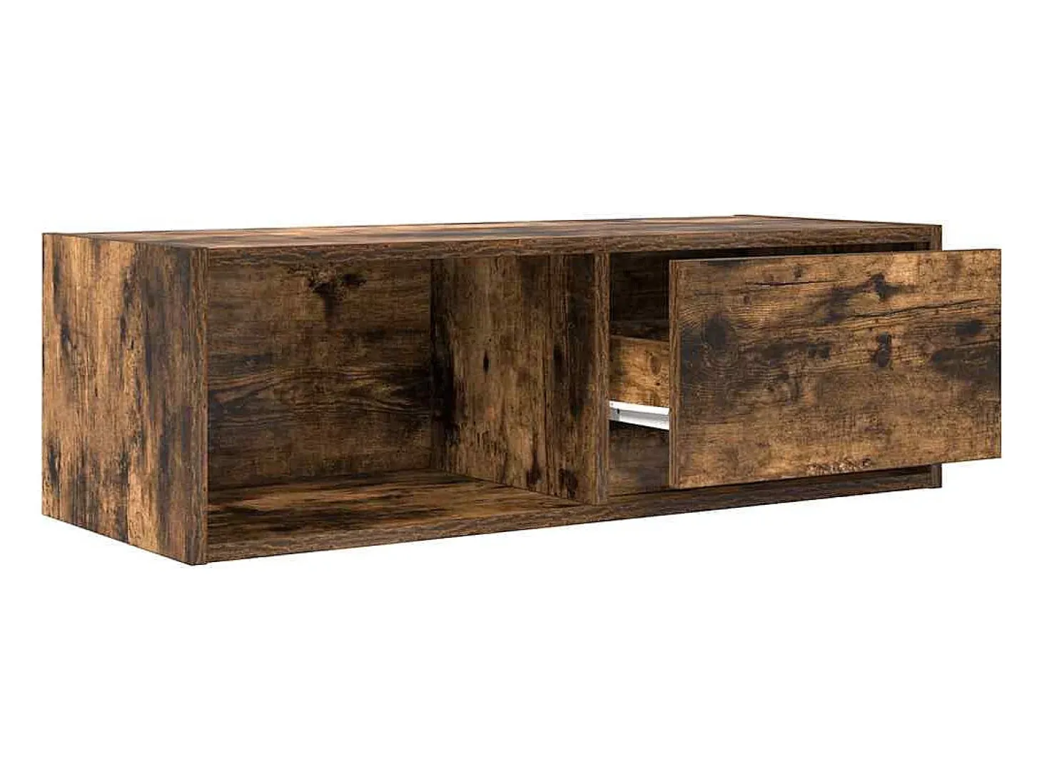 Mueble de TV de roble ahumado 80x31x25,5cm Madera de ingeniería