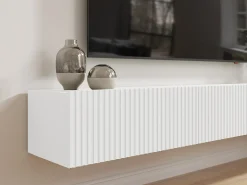 Mueble de TV flotante con 3 puertas - Blanco - DANTAY de Pascal Morabito