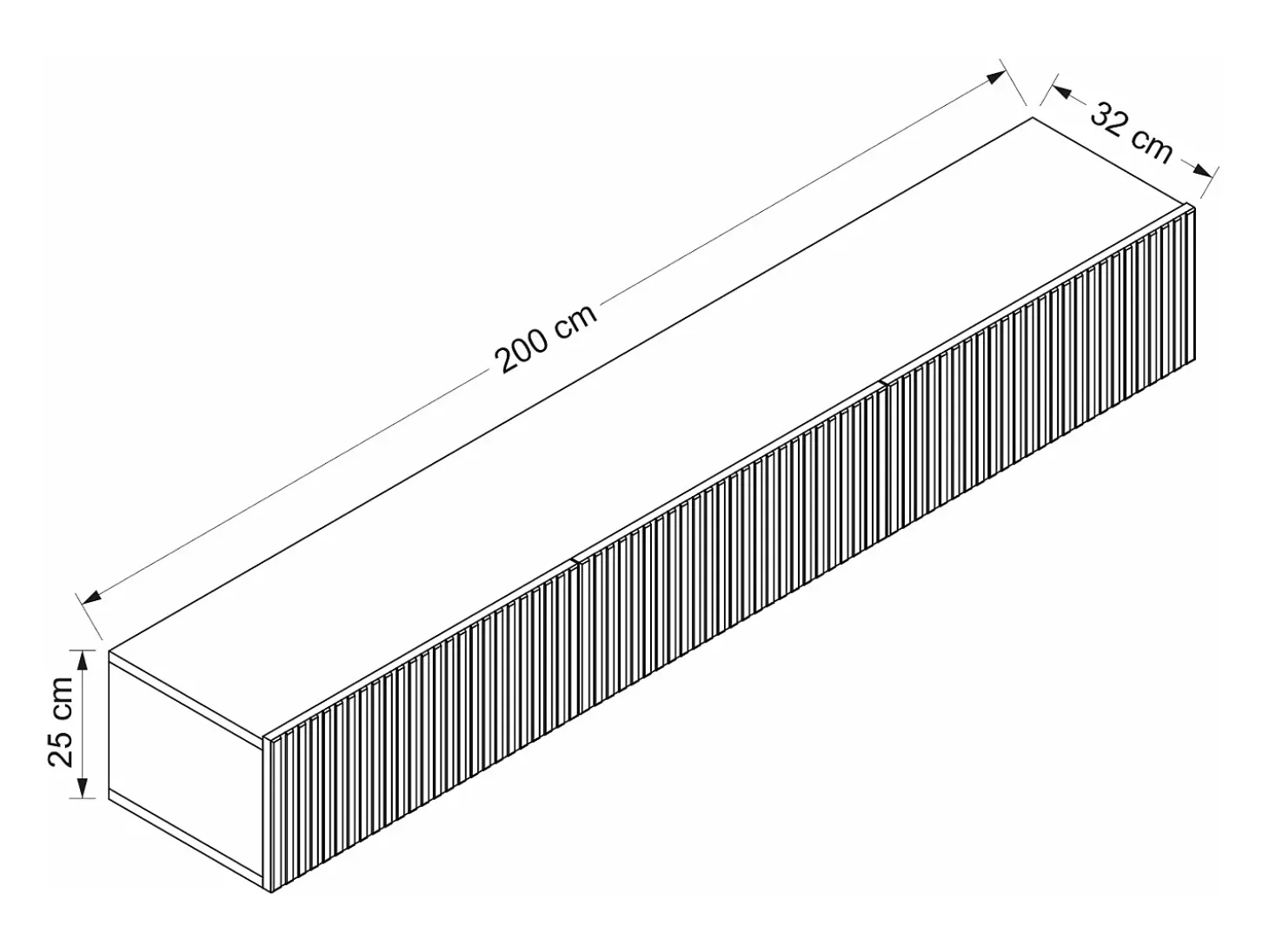 Mueble de TV flotante con 3 puertas - Blanco - DANTAY de Pascal Morabito