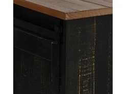 Mueble de TV HALDEN 2 puerta correderas negro 150x40x60 cm
