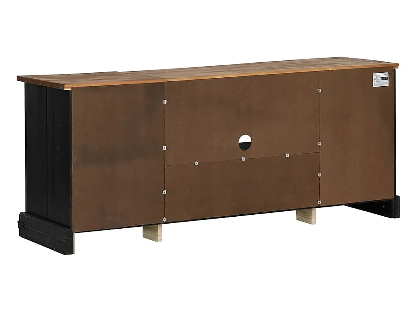 Mueble de TV HALDEN 2 puerta correderas negro 150x40x60 cm