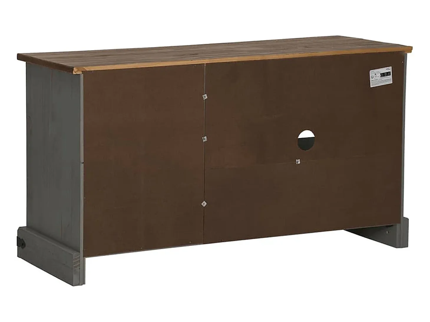 Mueble de TV HALDEN con puerta corredera gris 110x40x60 cm
